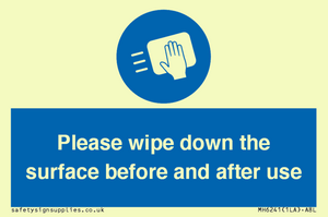 Please wipe down the surface before and after use